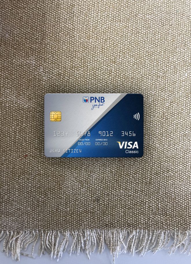 Download Philippines National Bank (PNB) visa classic card photolook front Photoshop template